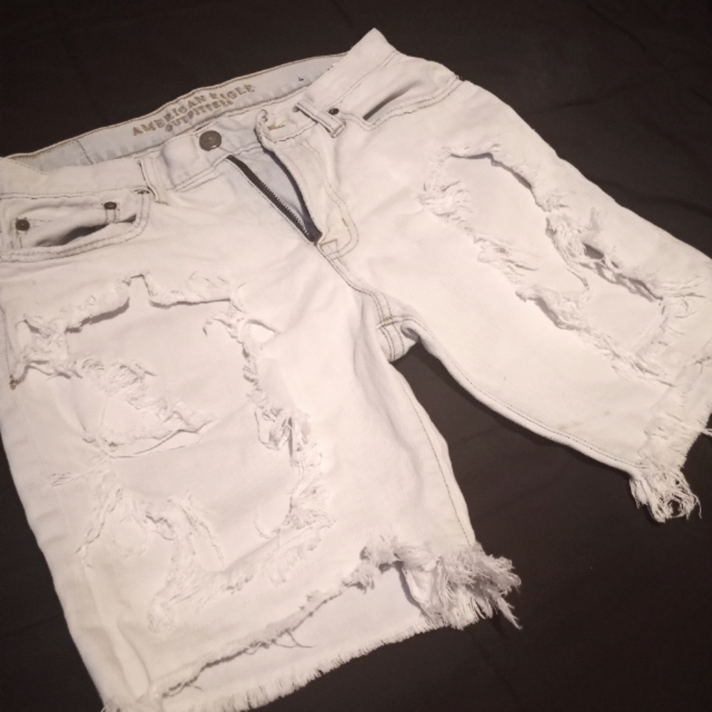 Distressed Jean Shorts